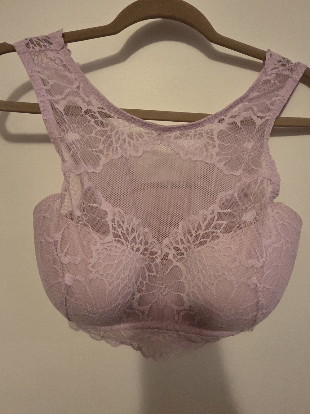 Vintage PINK Victoria's Secret Lace Bralette in Light Lavender